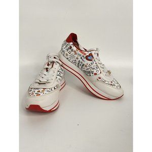 Womens Moleca Love Vintage Single High Sneakers White Size 7